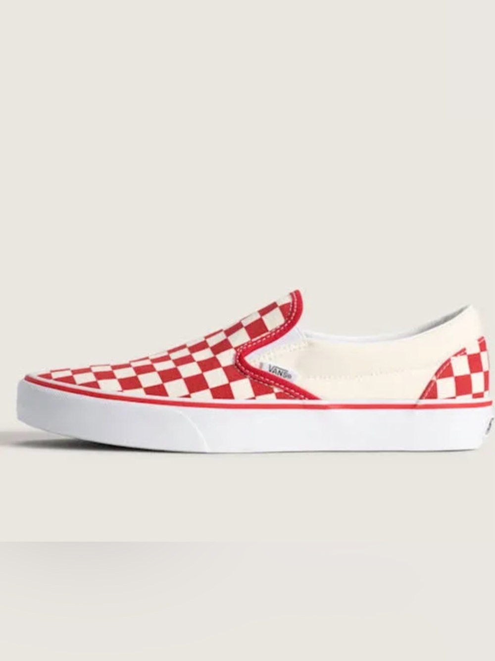 Vans Unisex Slip-On Classic Checkerboard in Red and White Casual Like New Skater